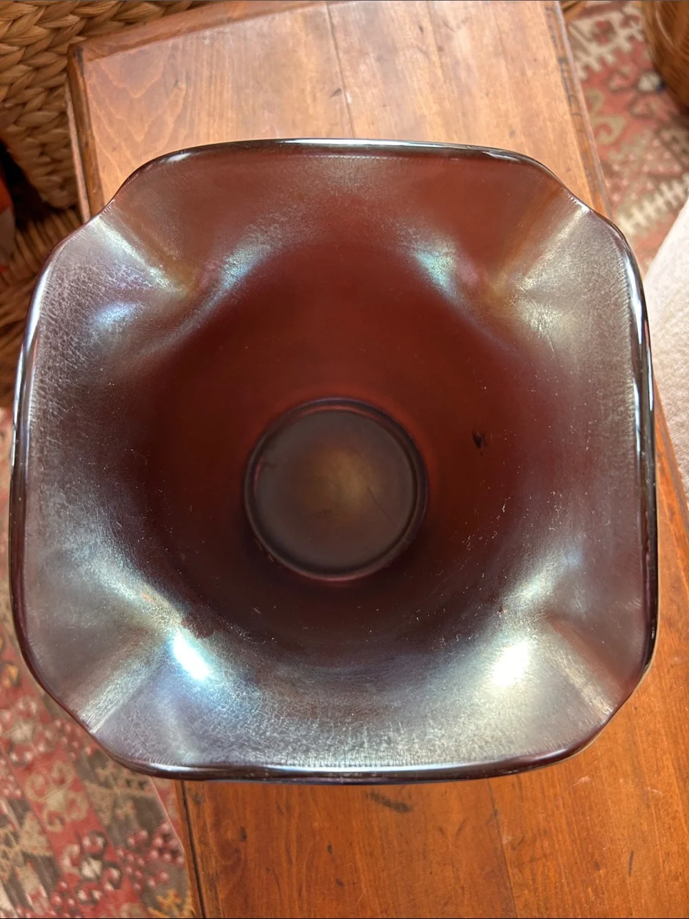 Antique Imperial Glass Company Imperial Jewels Pearl Amethyst Stretch Glass Vase